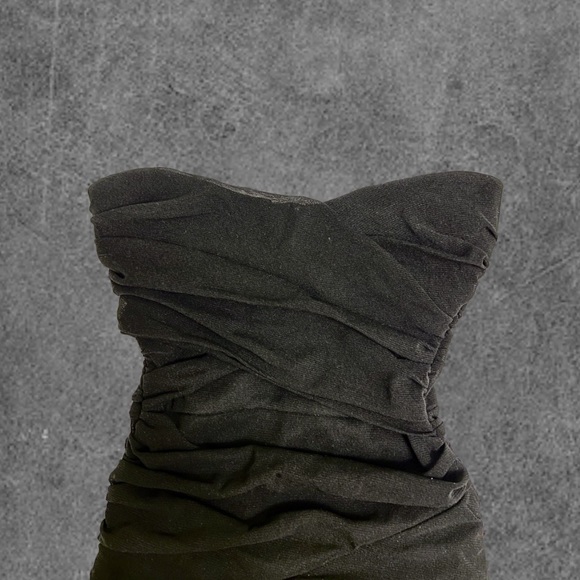 mesh ruched black minidress - Picture 3 of 3